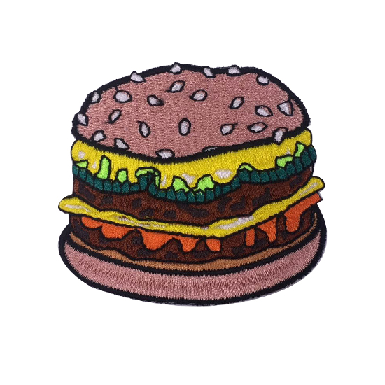 Hamburger-Embroidery Patch