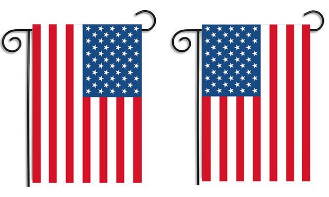 Garden Flag Set with Pole and Clips