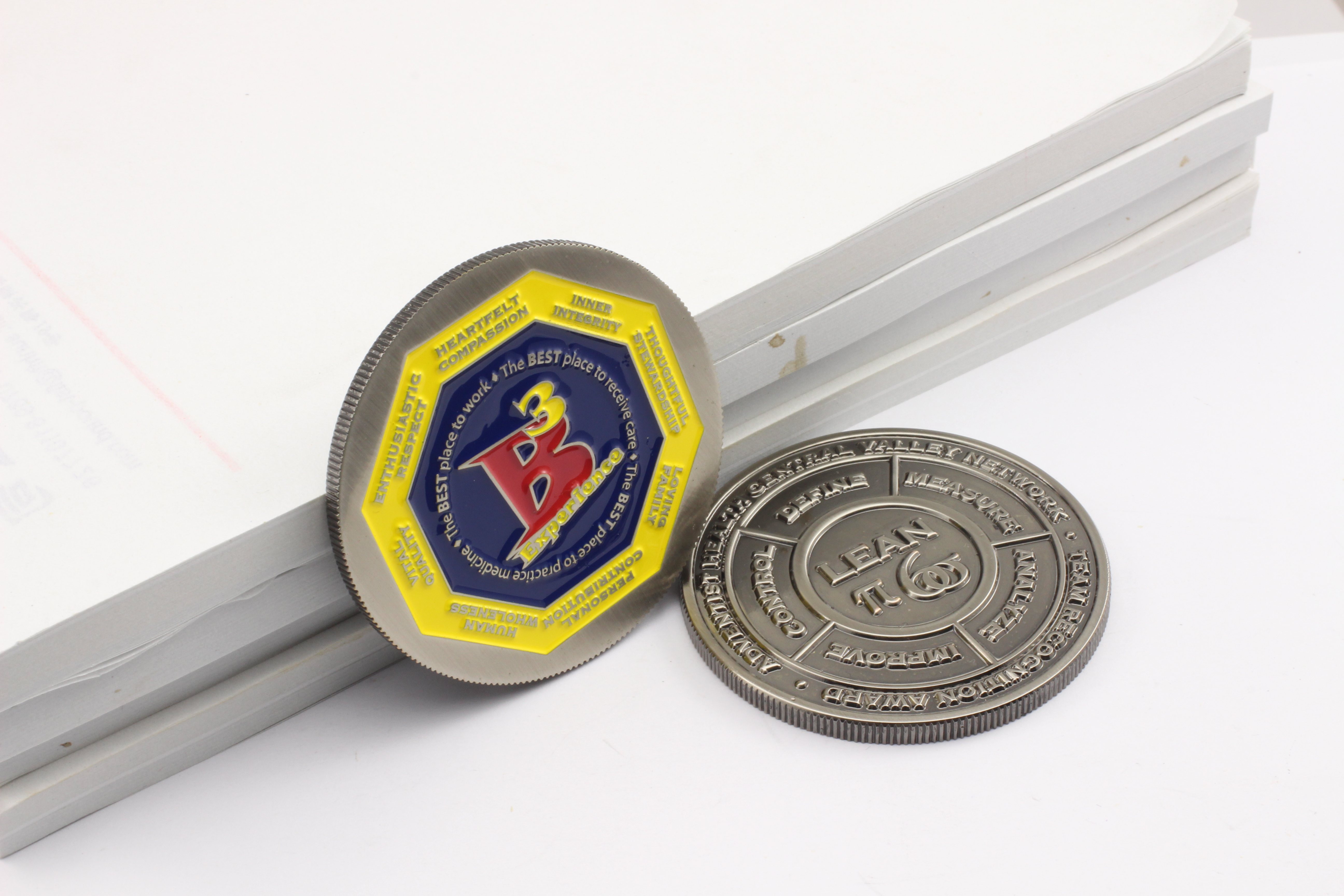 Custom Challenge Coin with Ribbed edge