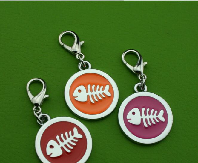 Fish bone pet tags