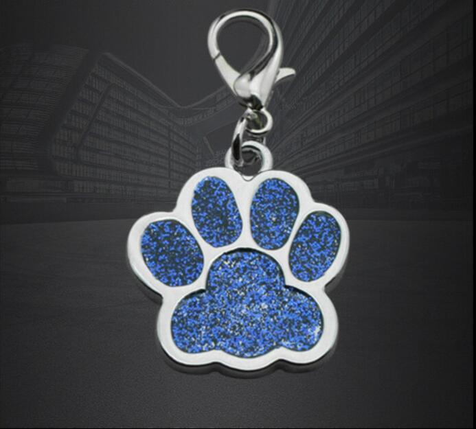 Paw shape metal pet tags