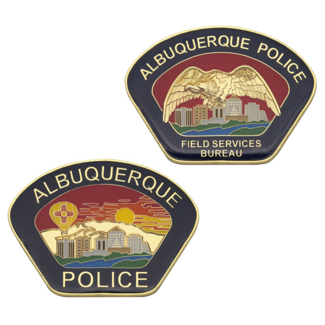 Police Officer Challenge Coins With epoxy covered