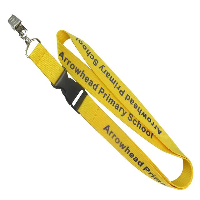 Customized Yellow printed lanyards